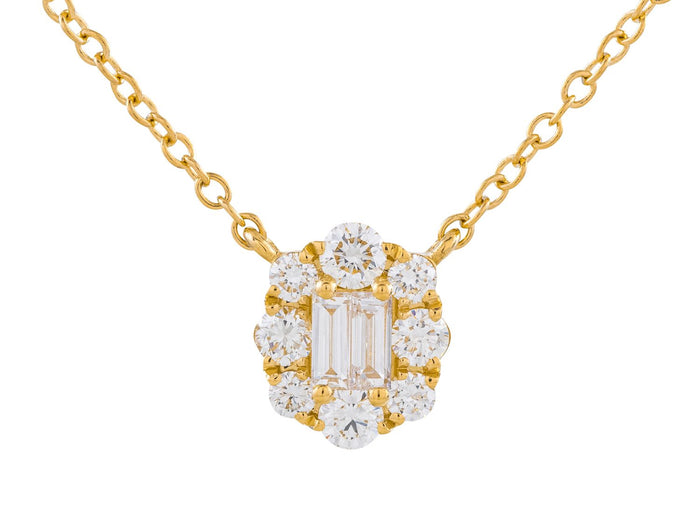 Diamond Necklace - 18 KT Yellow Gold
