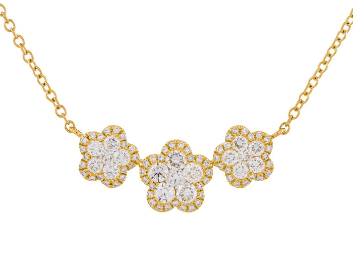 Diamond Necklace - 18 KT Yellow Gold