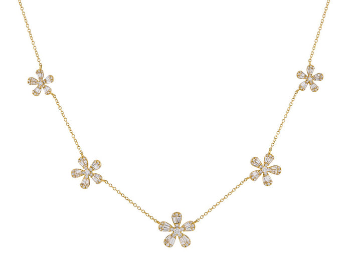 Diamond Necklace - 18 KT Yellow Gold