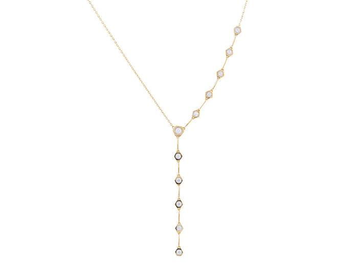 Diamond Necklace - 14 KT Yellow Gold
