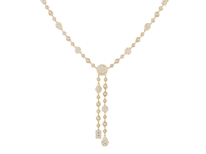 Diamond Necklace - 14 KT Yellow Gold
