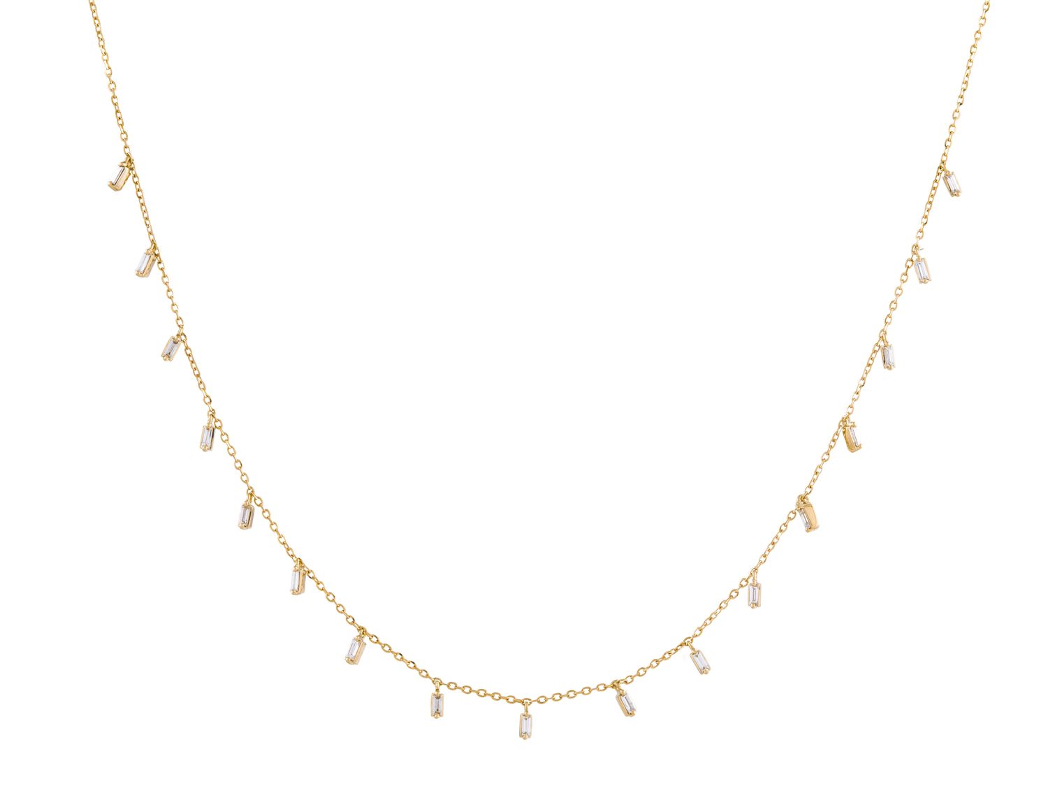 Diamond Necklace - 14 KT Yellow Gold