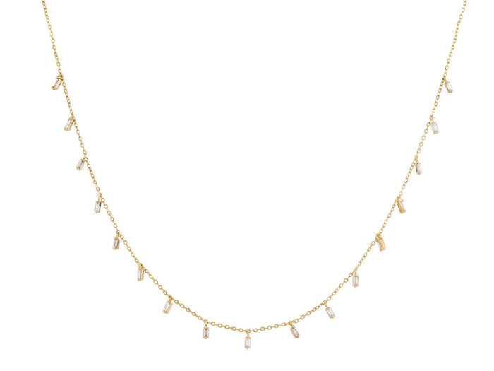 Diamond Necklace - 14 KT Yellow Gold