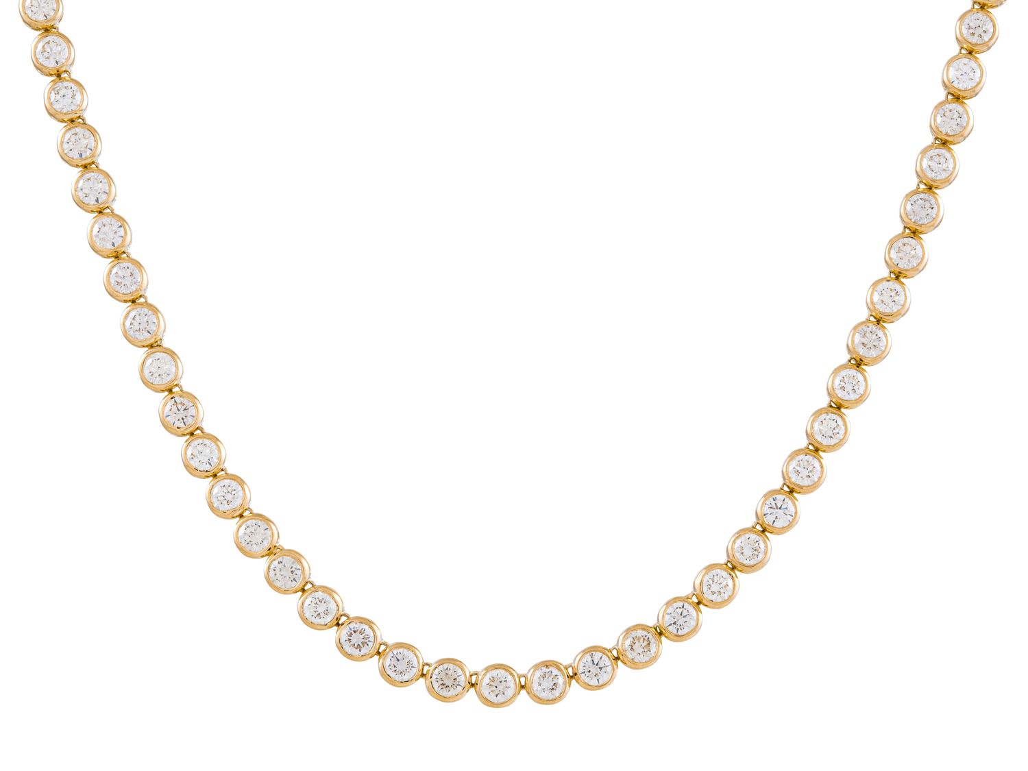 Diamond Necklace - 14 KT Yellow Gold