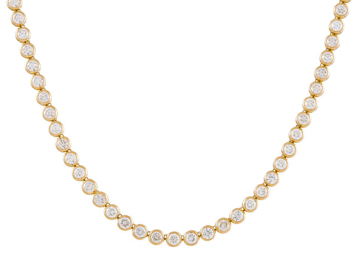 Diamond Necklace - 14 KT Yellow Gold