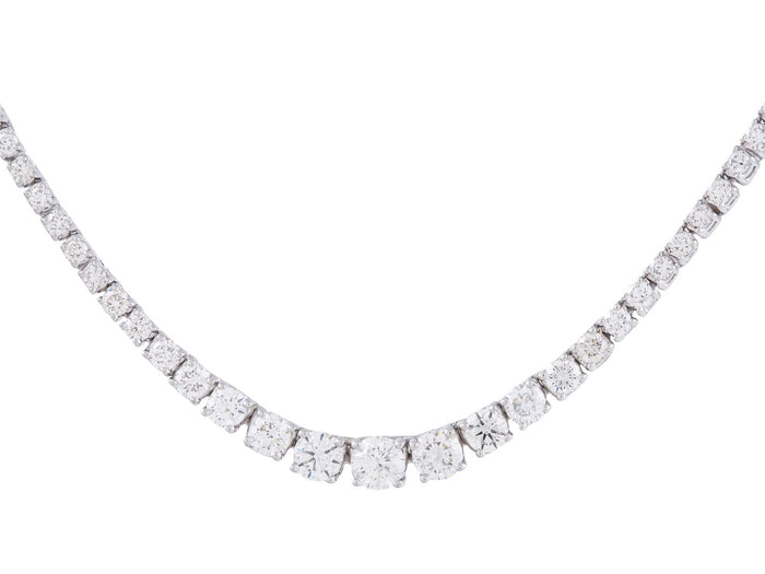Diamond Necklace - 14 KT White Gold