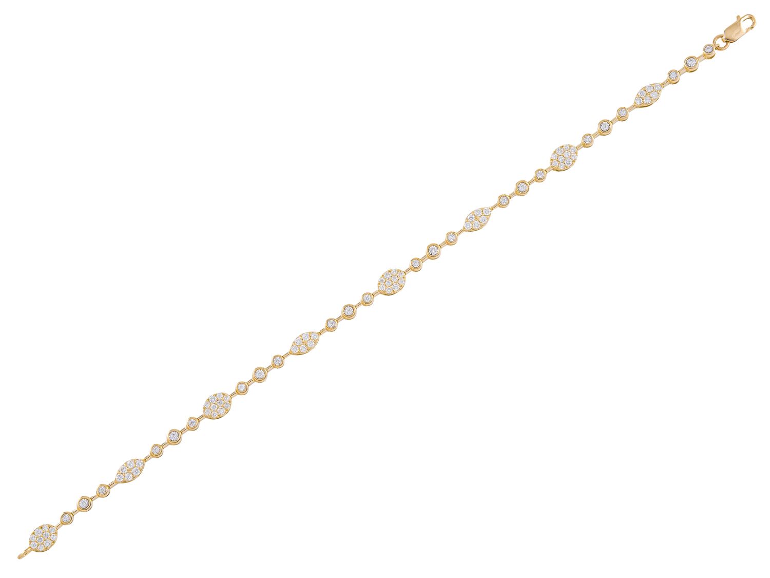 Diamond Bracelet - 14 KT Yellow Gold