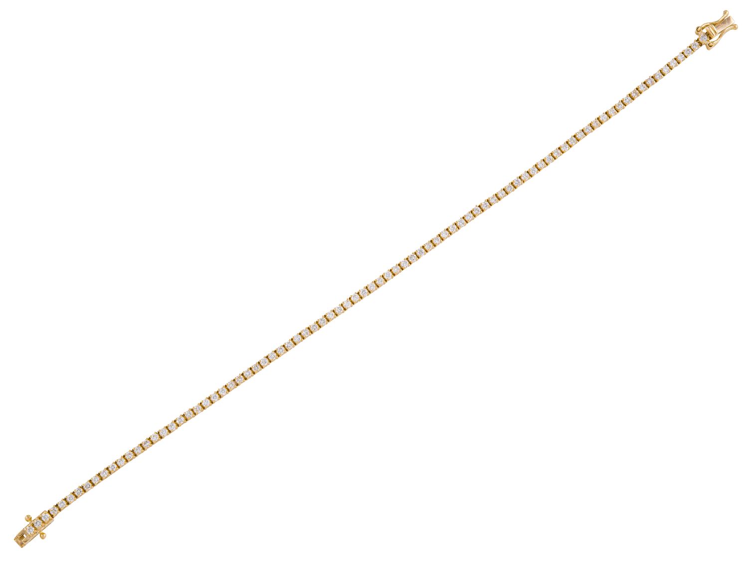 Diamond Bracelet - 14 KT Yellow Gold