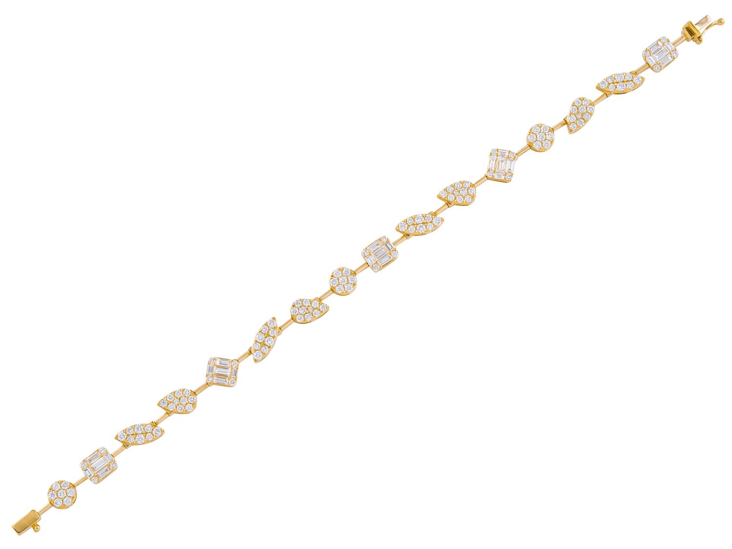Diamond Bracelet - 14 KT Yellow Gold