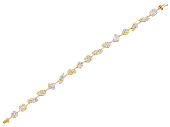 Diamond Bracelet - 14 KT Yellow Gold