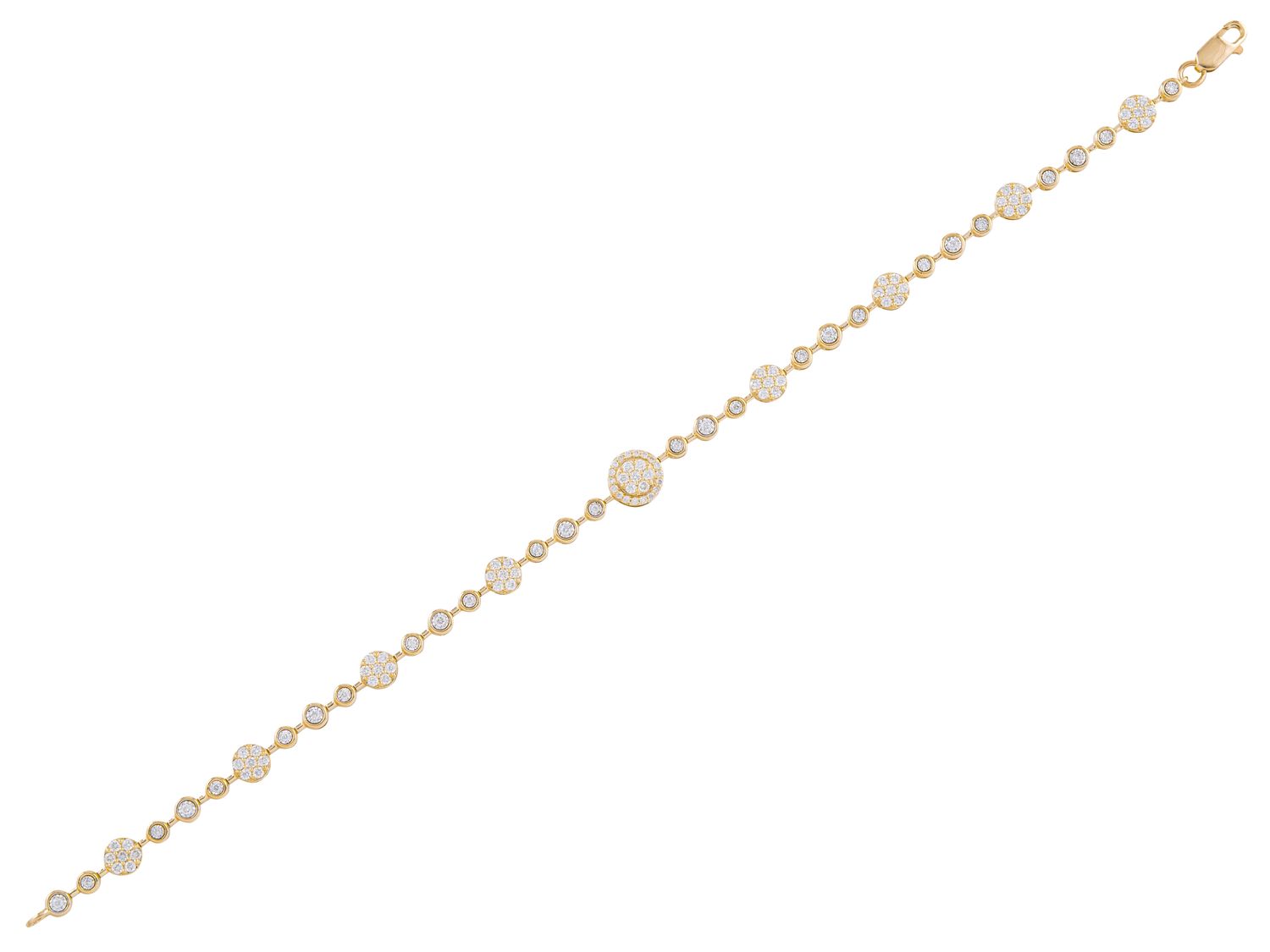 Diamond Bracelet - 14 KT Yellow Gold