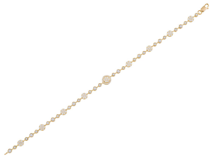 Diamond Bracelet - 14 KT Yellow Gold
