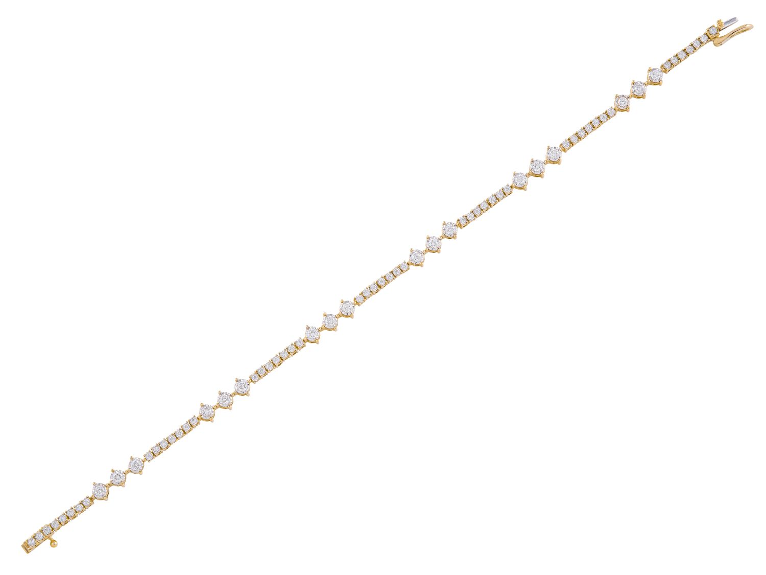 Diamond Bracelet - 14 KT Yellow Gold