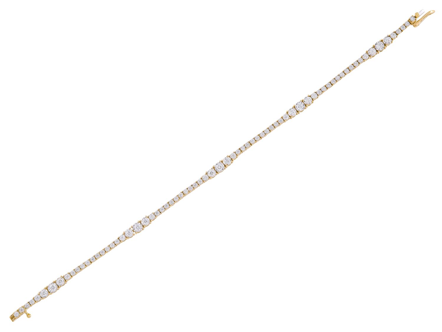 Diamond Bracelet - 14 KT Yellow Gold