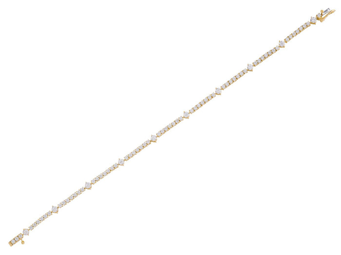 Diamond Bracelet - 14 KT Yellow Gold