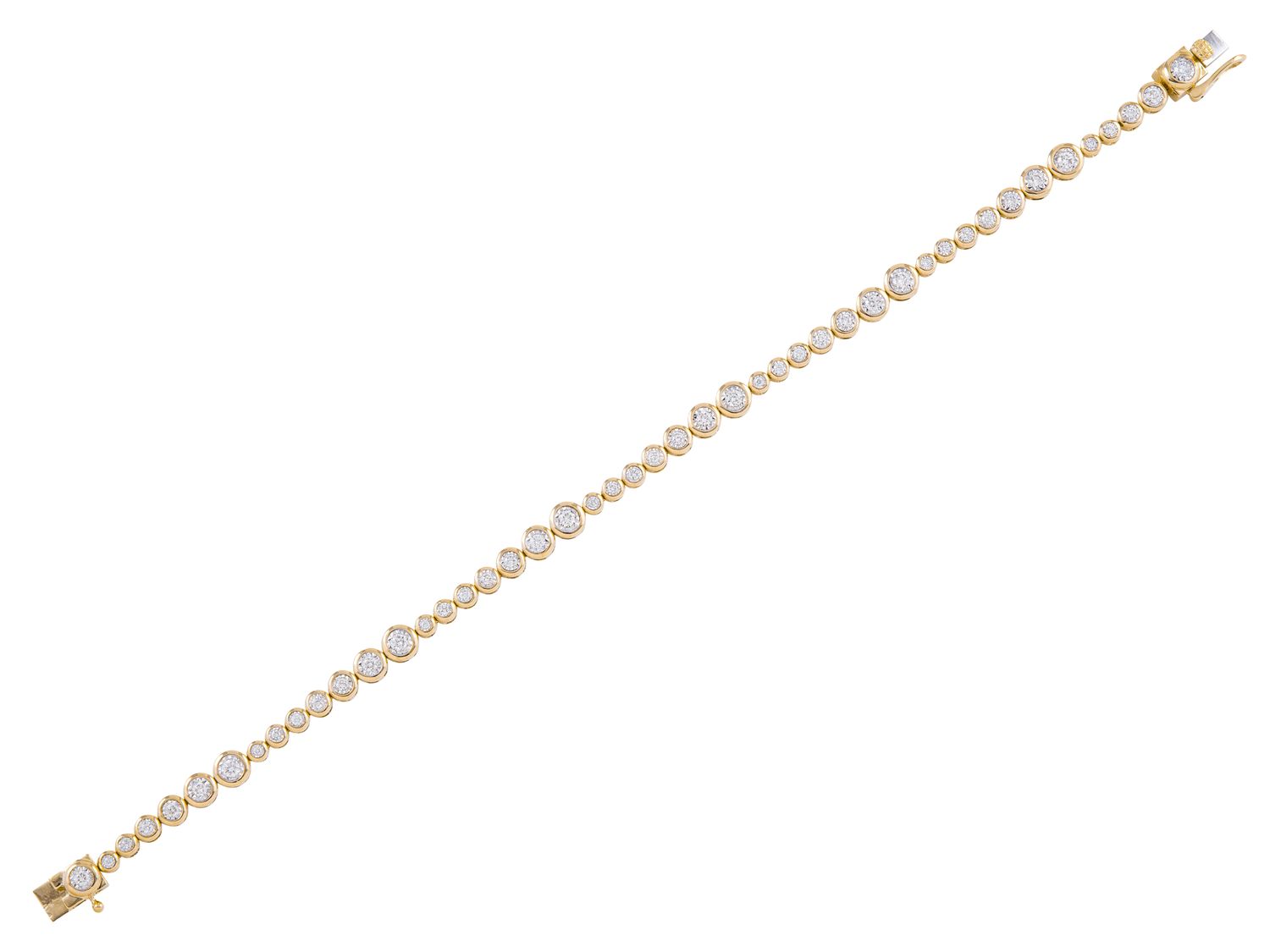 Diamond Bracelet - 14 KT Yellow Gold