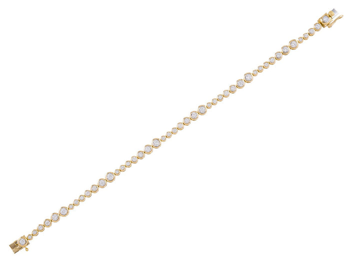 Diamond Bracelet - 14 KT Yellow Gold