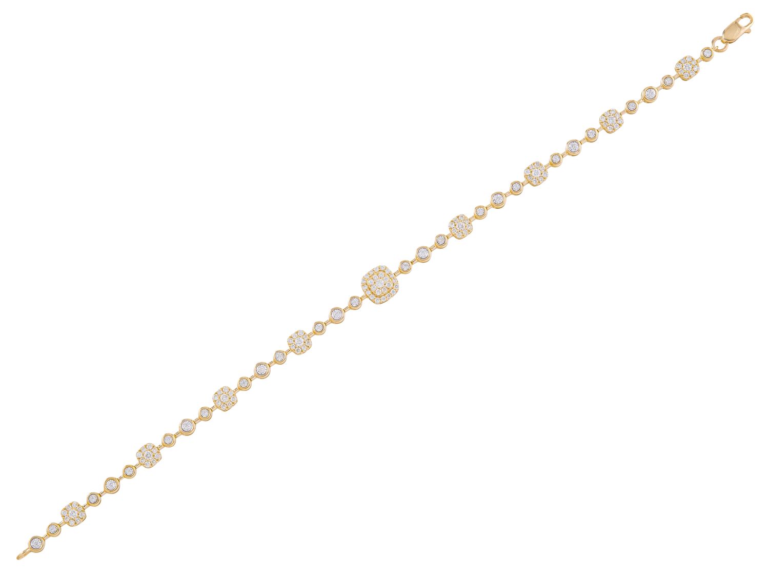 Diamond Bracelet - 14 KT Yellow Gold