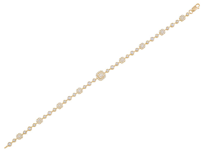Diamond Bracelet - 14 KT Yellow Gold