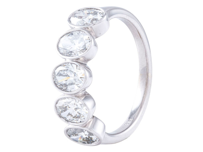 Diamond Band - 18 KT White Gold