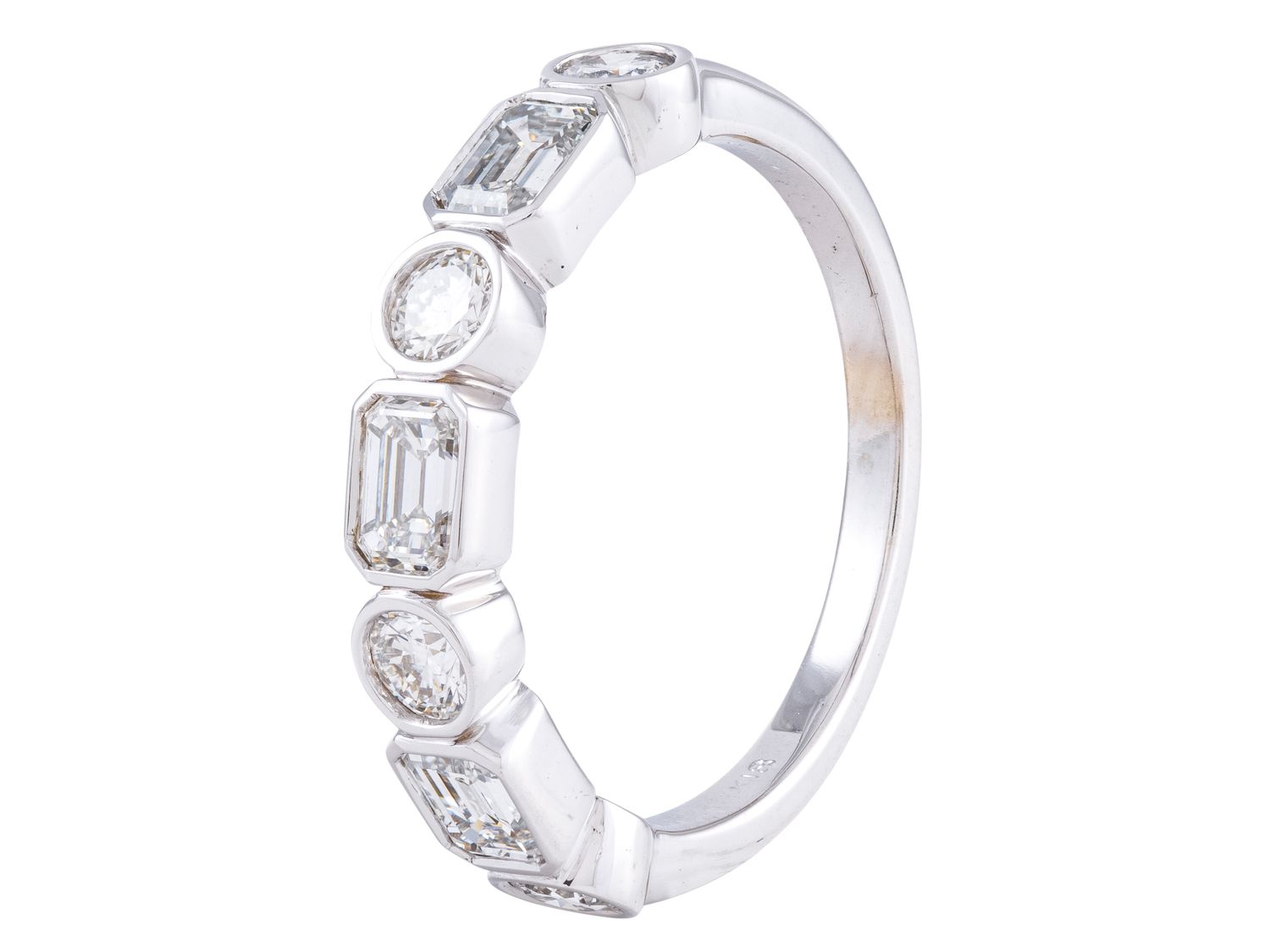 Diamond Band - 18 KT White Gold