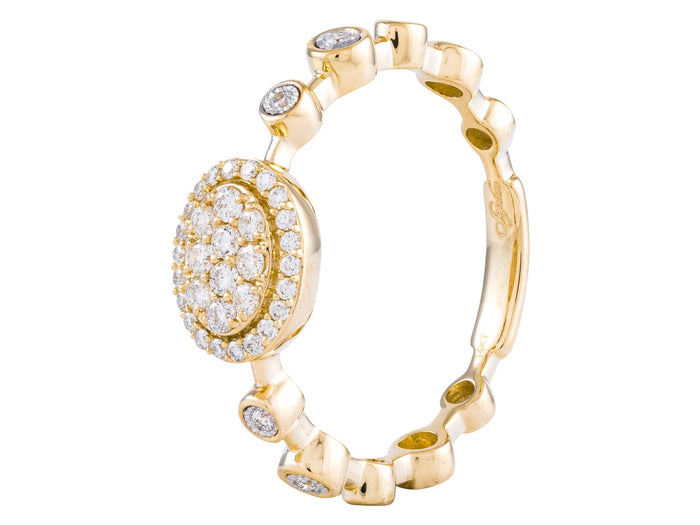 Diamond Ring - 14 KT Yellow Gold