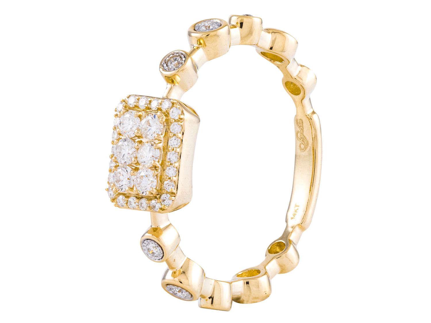 Diamond Ring - 14 KT Yellow Gold
