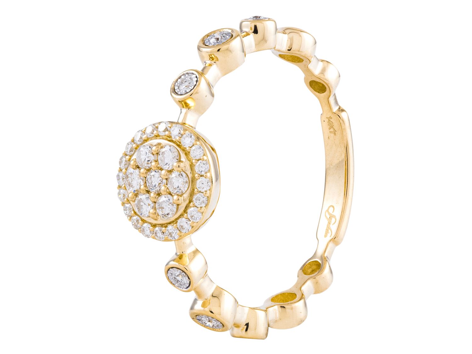 Diamond Ring - 14 KT Yellow Gold