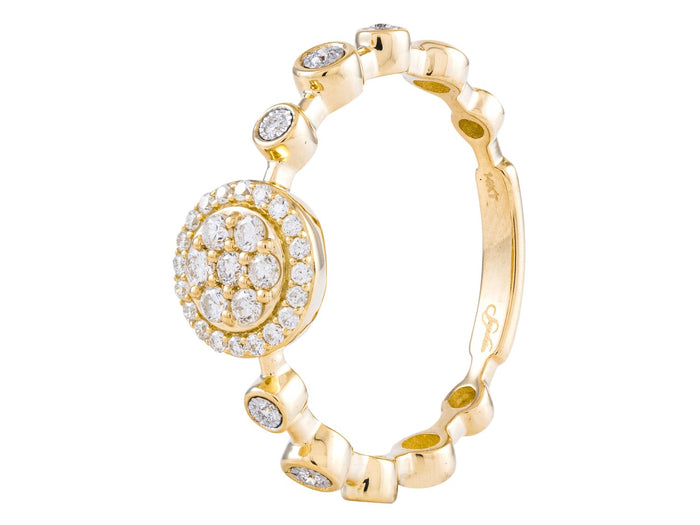 Diamond Ring - 14 KT Yellow Gold