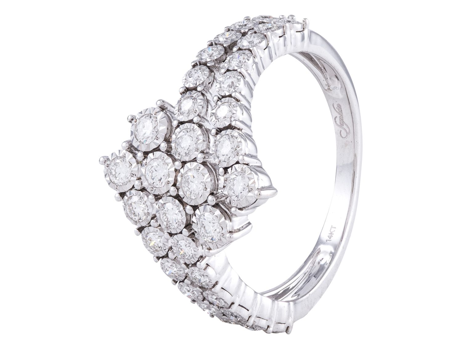 Diamond Ring - 14 KT White Gold