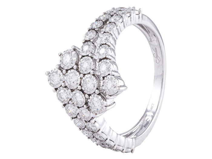 Diamond Ring - 14 KT White Gold