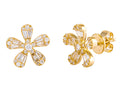 Diamond Earrings - 18 KT Yellow Gold
