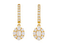 Diamond Earrings - 18 KT Yellow Gold