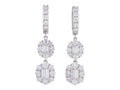 Diamond Earrings - 18 KT White Gold