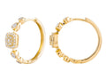 Diamond Earrings - 14 KT Yellow Gold