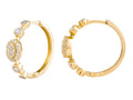 Diamond Earrings - 14 KT Yellow Gold