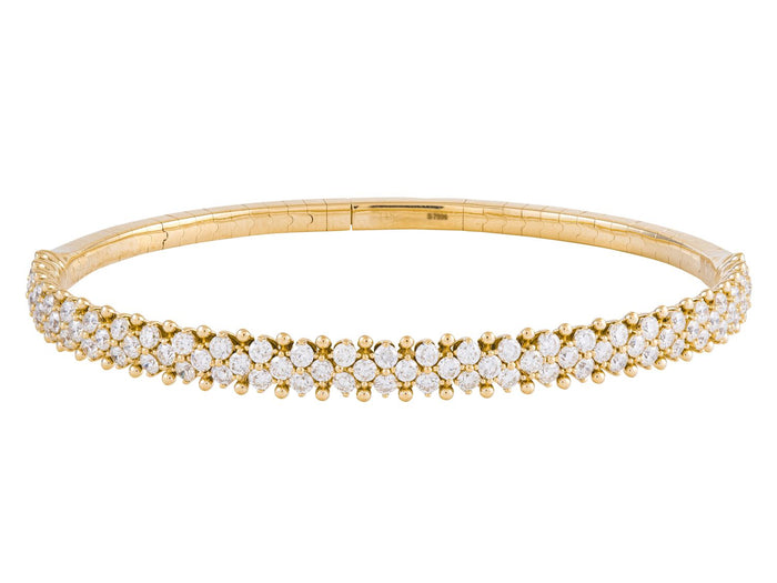 Diamond Bangle - 14 KT Yellow Gold