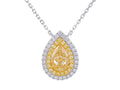 Diamond Necklace - 18 KT White and Yellow Gold