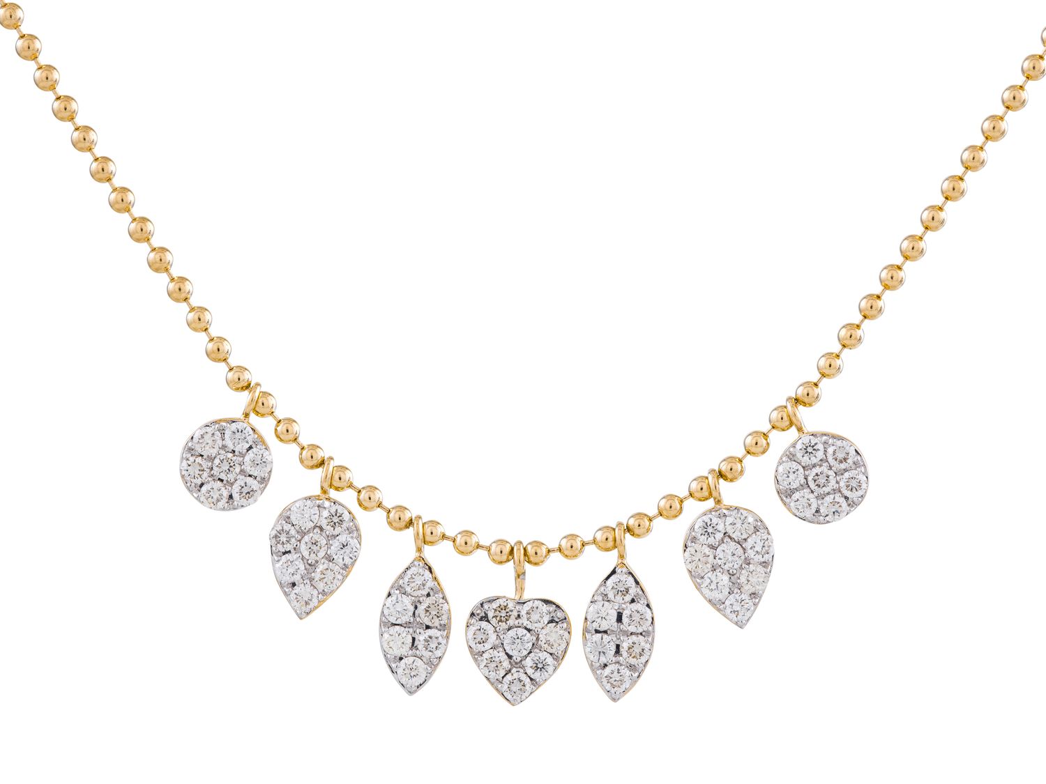 Diamond Necklace - 14 KT Yellow Gold
