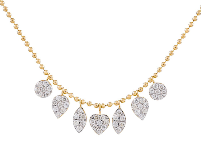 Diamond Necklace - 14 KT Yellow Gold