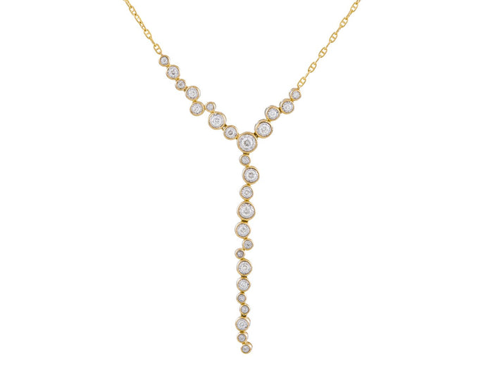 Diamond Necklace - 14 KT Yellow Gold