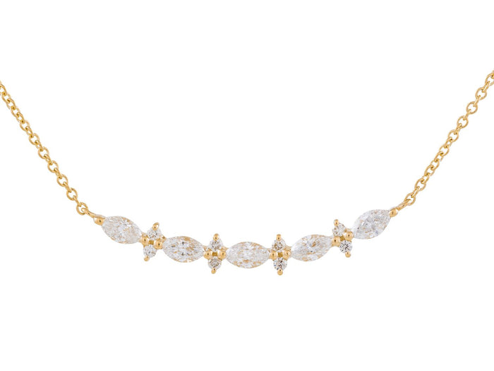 Diamond Necklace - 14 KT Yellow Gold