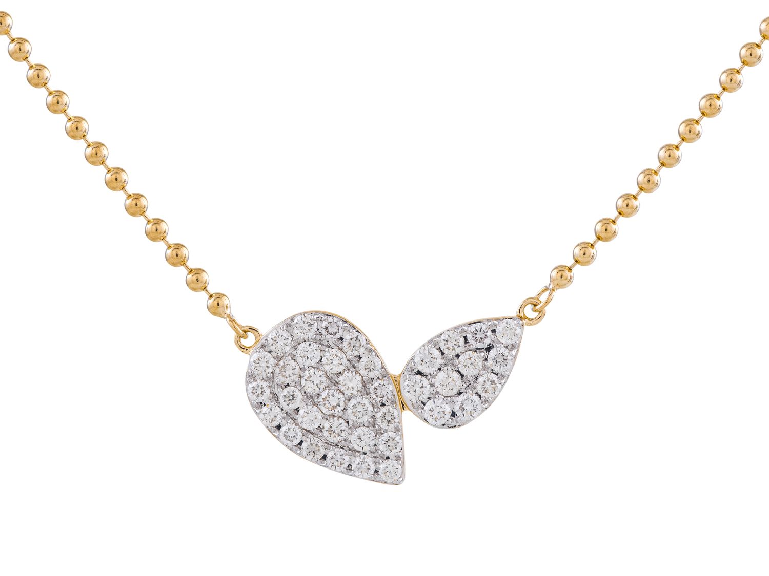 Diamond Necklace - 14 KT Yellow Gold