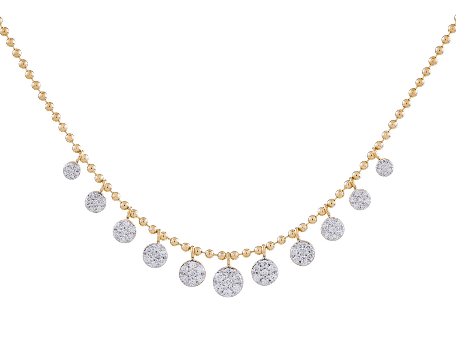 Diamond Necklace - 14 KT Yellow Gold