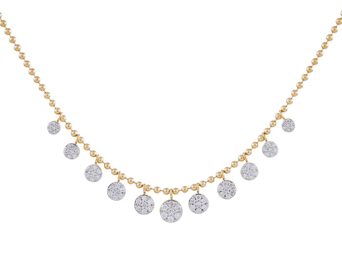 Diamond Necklace - 14 KT Yellow Gold
