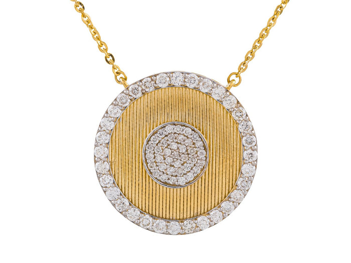Diamond Necklace - 14 KT Yellow Gold