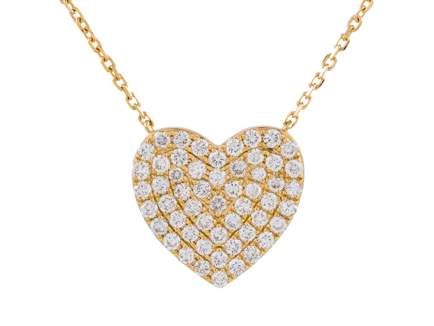 Diamond Necklace - 14 KT Yellow Gold