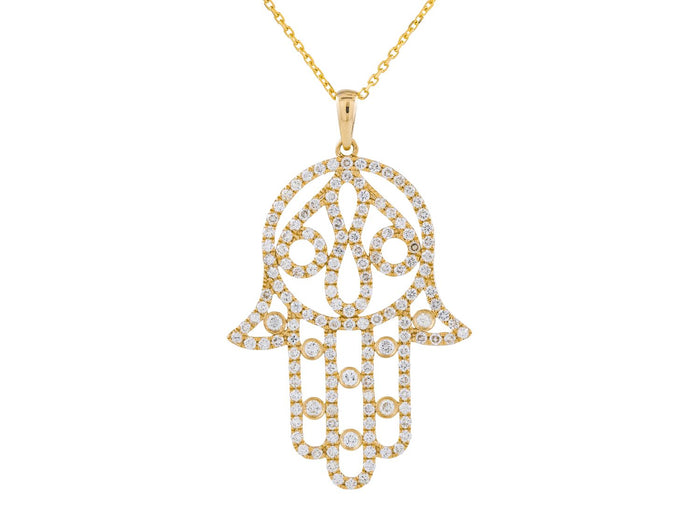Diamond Necklace - 14 KT Yellow Gold