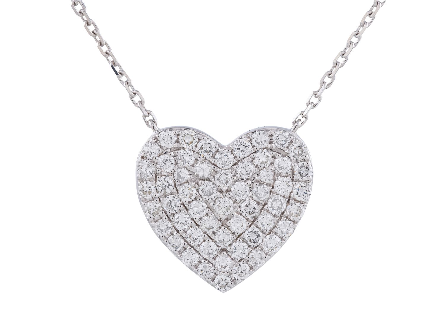 Diamond Necklace - 14 KT White Gold