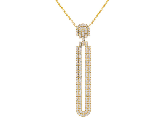 Diamond Necklace - 14 KT Yellow Gold